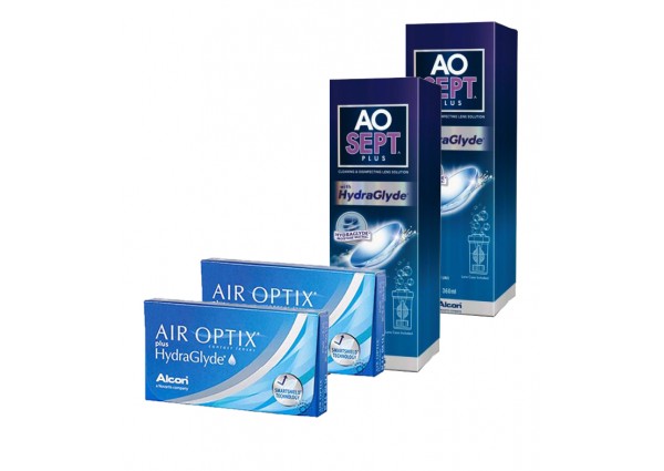 Pack Air Optix Hydraglyde Aosept